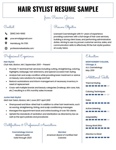 hair stylist resume template free ralphdayton blog