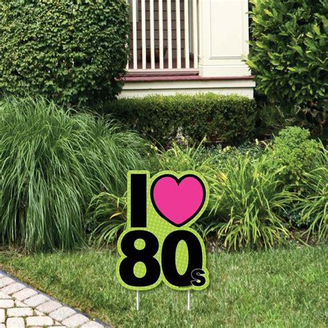 Big Dot Of Happiness 80s Retro Outdoor Lawn Sign Totally 1980s