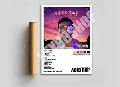 Chance The Rapper Acid Rap Poster Album Cover Poster Etsy