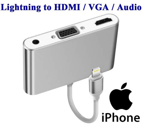 Pin Iphone Lightning To Hdmi Vga Audio Adapter Lankagadgetshome