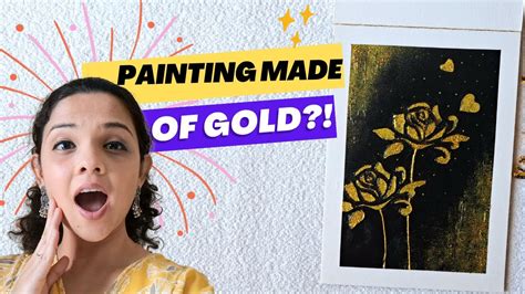 How To Paint Golden Rose Golden Rose Painting Rose Painting