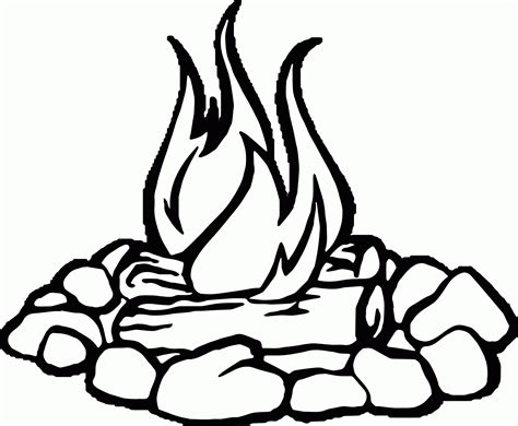Campfire Black And White Fire Pit Clipart Cliparts Others Art