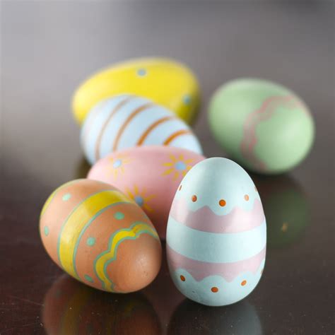 Painted Wooden Easter Egg Spring And Easter Holiday Crafts