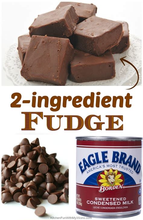 2 Ingredient Fudge Recipe Kitchen Fun With My 3 Sons