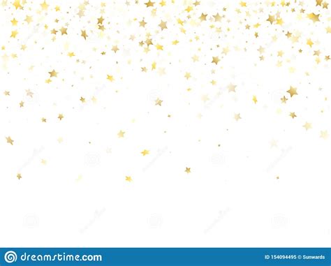 Flying Gold Star Sparkle Vector With White Background Stock Vector