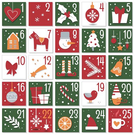 15 Best Free Printable Christmas Calendar Numbers Pdf For Free At