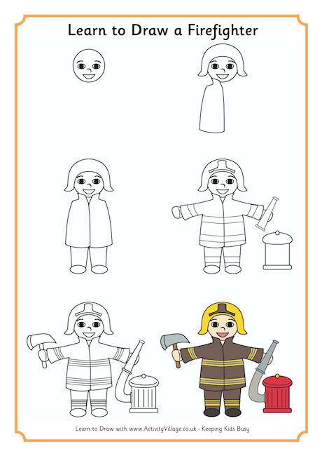 Super simple draw is for the budding artist in every child. Learn to Draw a Firefighter