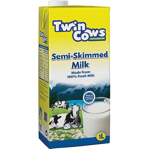 Twin Cows 1l Skimmed Milk Semi Skimmed Milk Full Cream Sms