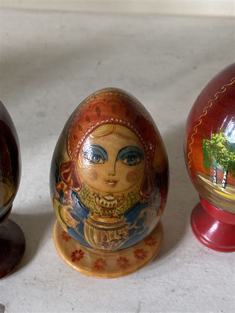 Stunning Hand Painted Vintage Russian Eggs Angela Jayne Stunning Hand