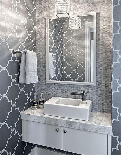 Contemporary Style Powder Room With Floating White Vanity And Vessel