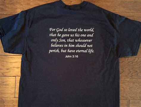 Front And Back Bible Verse T Shirt John 316 Jesus Tees Etsy