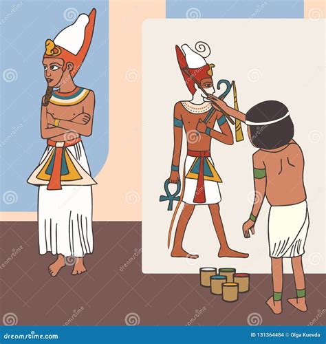 Ancient Egyptian People Cartoon