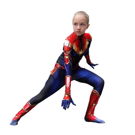 Captain Marvel Girls Halloween Costume Pkaway