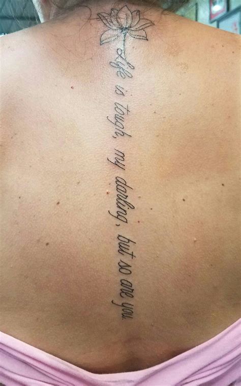 Life's too short make the most of it tattoo. Life is tough my darling, but so are you tattoo | Enough tattoo, Collar bone tattoo, Small tattoos