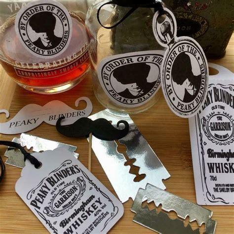 Peaky Blinders Party Pack 45 Items Tags Straw Toppers Stickers Stag Party Ebay Peaky