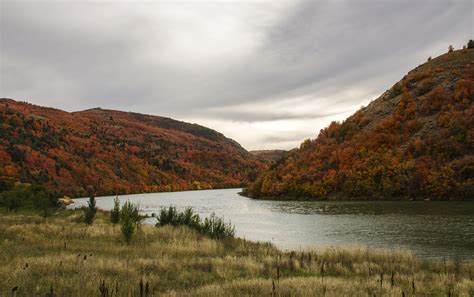 Wallpaper Landscape Colorful Fall Hill Lake Nature Reflection