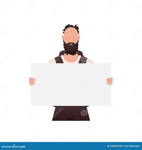 A Man Of Athletic Build Stands Waist Deep And Holds A Blank Sheet In