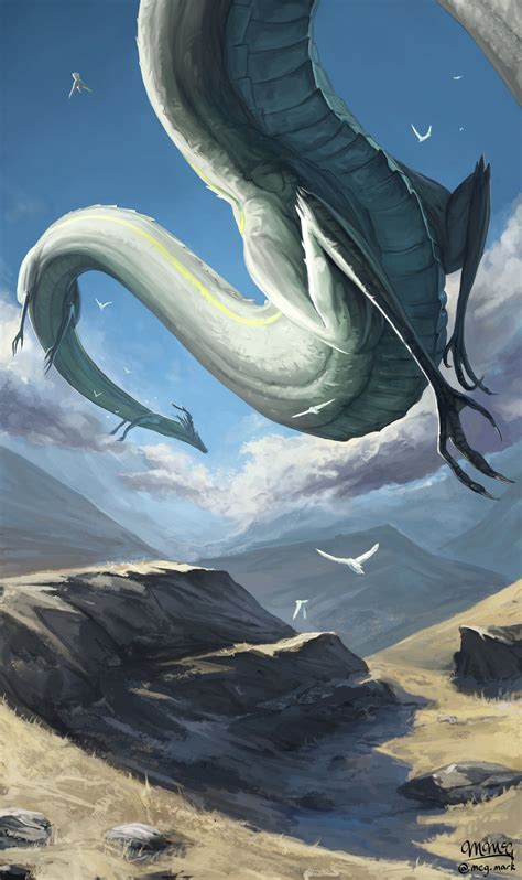 Sky Dragon By Mcgmark Dragon Art Dragon Pictures Fantasy Island