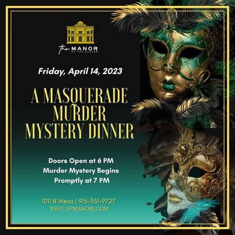 The City Magazine Masquerade Murder Mystery Dinner Experience