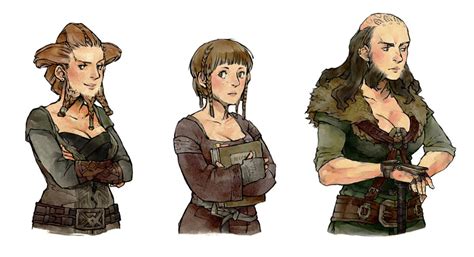 Lotr Style Lady Dwarves Complete With Beards Too Pretty In 2020 Female Dwarf The Hobbit
