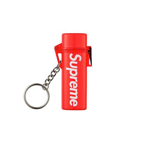 Supreme Waterproof Lighter Case Keychain Red Streetwear Official