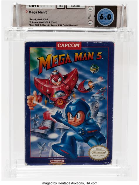Mega Man 5 Nes Capcom 1992 Wata 60 Cib Complete In Box Lot