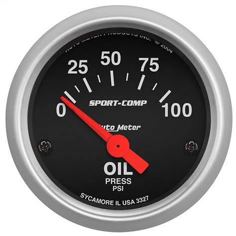Autometer 2 116in Oil Pressure Gauge 0 100 Psi Air Core Sport Comp