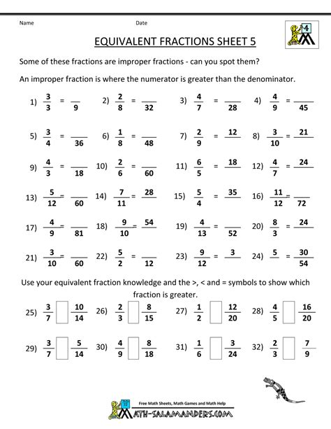 Maybe you would like to learn more about one of these? Equivalent Fractions Worksheet