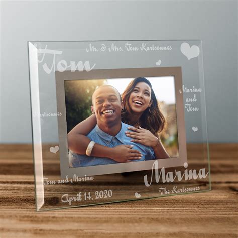 Personalized Mr And Mrs Wedding Glass Picture Frame Tsforyounow