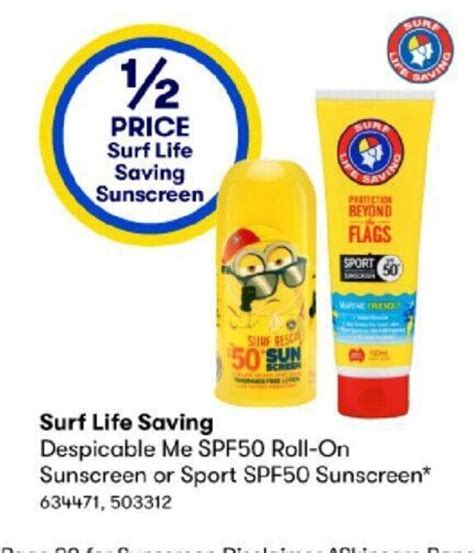 Surf Life Saving Despicable Me Spf50 Roll On Sunscreen Or Sport Spf50