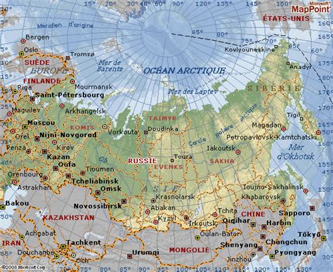 Carte Géographique De La Russie Géographie Russie