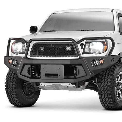 Fits 2012 to 2014 toyota tacoma black powder coat winch ready (accepts up to 10,000 lb. Fab Fours® - Toyota Tacoma 2005-2011 Premium Full Width Front Winch HD Bumper with Full Grille Guard