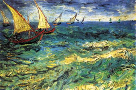Vincent Van Gogh Seascape With Sailboats With Images Vincent Van