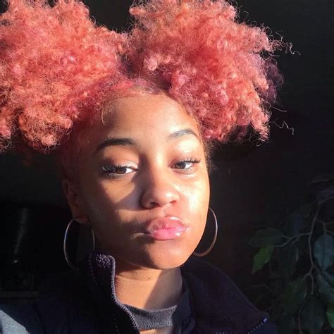 Pink Natural Hair 💕🍭 Dyed Curly Hair Natural Hair Styles Black Girl