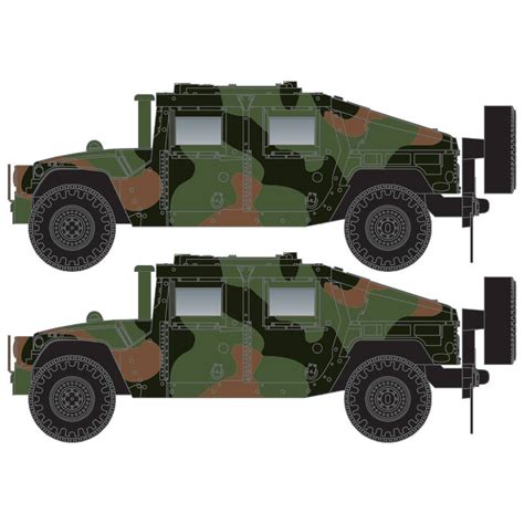 Camo Humvee Vehicle 2 Packs Woodland Camo