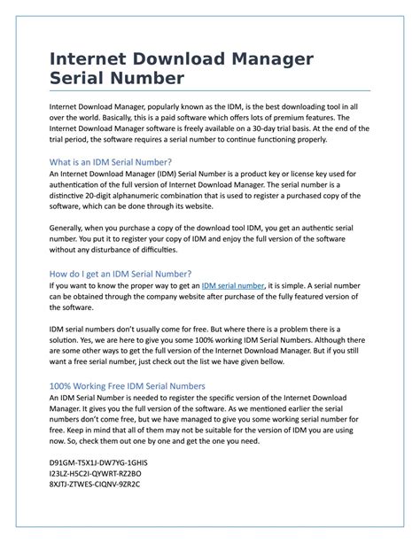 It has an intelligent file segmentation. Idm Reg Code - Idm Serial Number Key Generator Rssburn