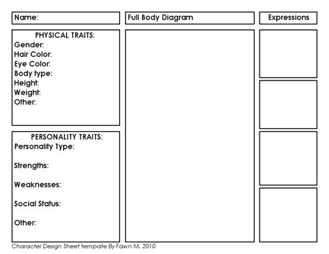 Character Design Template Character Design Design Template