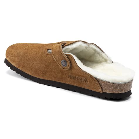 Boston Shearling Suede Leather Mink Birkenstock