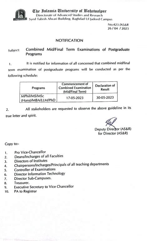 Iub Final Exam Schedule