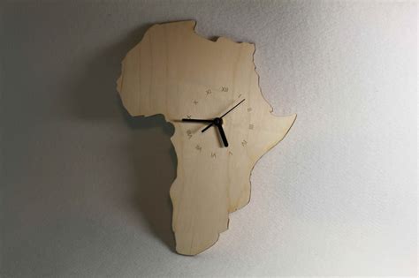 Custom Unique Bespoke Africa Shape Clock Africa Map Wooden Etsy Ireland