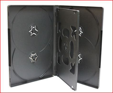 20 Pk Premium Black 14mm 6 Discs Dvd Cd Movie Game Case Box Overlap