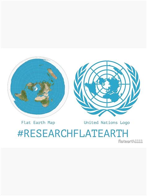 United Nations Symbol Flat Earth