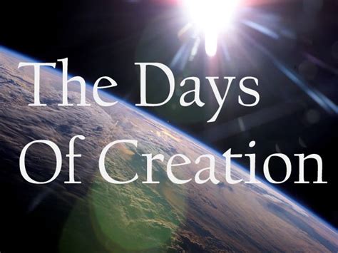 The Days Of Creation Lesson Days Of Creation Biblical Teaching Creation