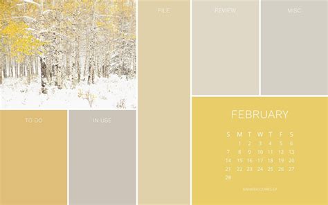 February Desktop Wallpaper 2021 Calendar