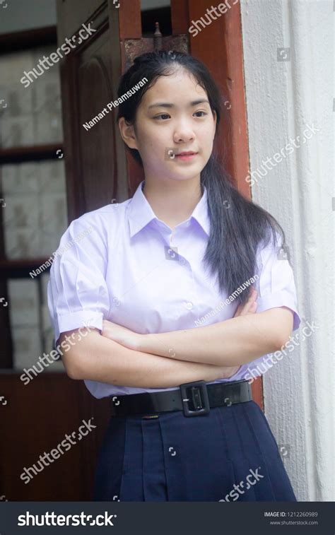 Portrait Thai High School Student Uniform Stock Photo 1212260989