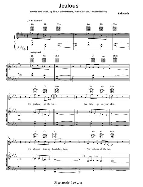 Say my name from the broadway musical beetlejuice.piano accompaniment in f major.say my name is a song from the new broadway musical beetlejuice which was. Jealous Sheet Music PDF Labrinth Gratis Descargar ...