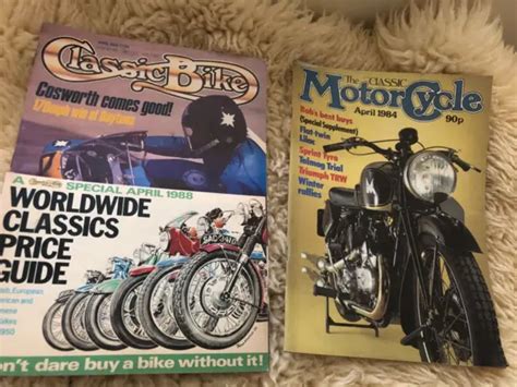 2 X Motorcycleclassic Bike Magazine Cosworth Triumph Trw Talmag Trial