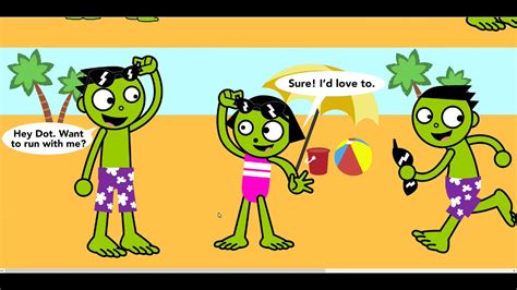 Also, i might do a youtube series called, who listens to dot and dash sing?. PBS Kids Comic - Beach Run With Music - YouTube