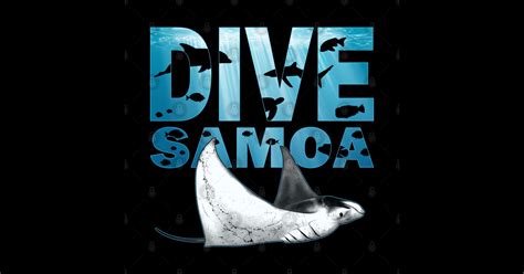 Giant Manta Ray Dive Samoa Manta Ray Sticker Teepublic