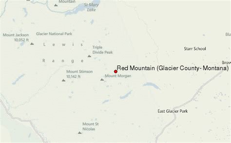 Red Mountain Glacier County Montana Mountain Information